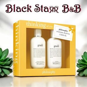 🪷Philosophy Thinking Of You Pure Grace Body Lotion & Gel 2-pc Gift Set Duo. NEW